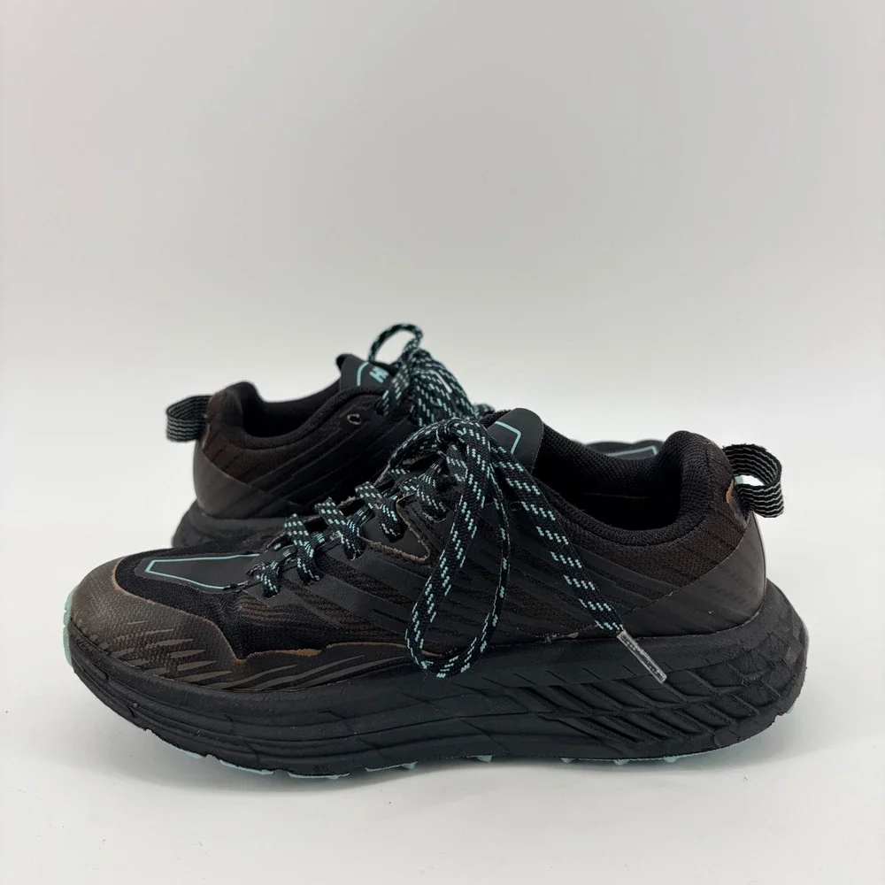 Hoka Speedgoat 4 GTX Size 5 Black Grey Gore-Tex Waterproof Trail Running Womens